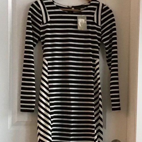 Luca Couture bodycon striped dress size M - Picture 1 of 4